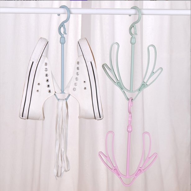 Rotary Multifunctional Shoe Rack Plastic Clothes Rack Design Family Using Shoe Hanger Hook