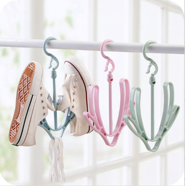 Rotary Multifunctional Shoe Rack Plastic Clothes Rack Design Family Using Shoe Hanger Hook