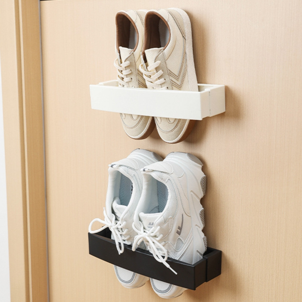 New Modern Multipurpose Sneaker Shelves Plastic Holder Entryway Bathroom Wall Mounted Slippers Rack