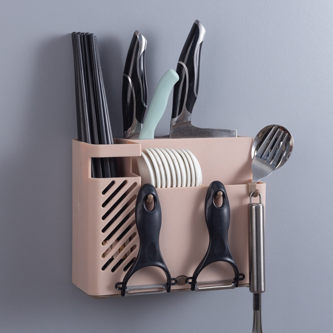 Wall Hanging Asphalt Chopsticks Rack Knife Rack Spoon Storage Rack Multi-functional Kitchen Storage