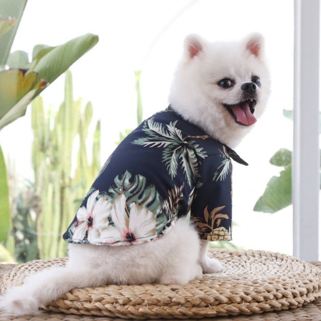 Hawaii Style Pet Cat Designers Dog Clothes Small And Medium-sized Dog Seasonal Supplies