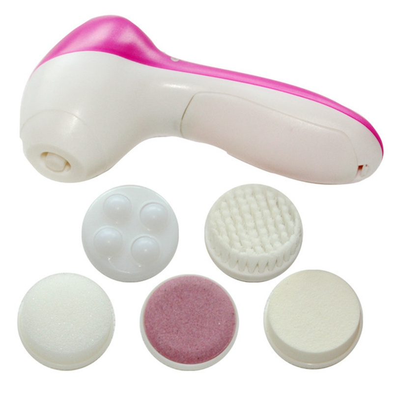 hot sale high quality 5 In 1 Mini Face Mini Facial skin massage electric Cleansing Spin Brush