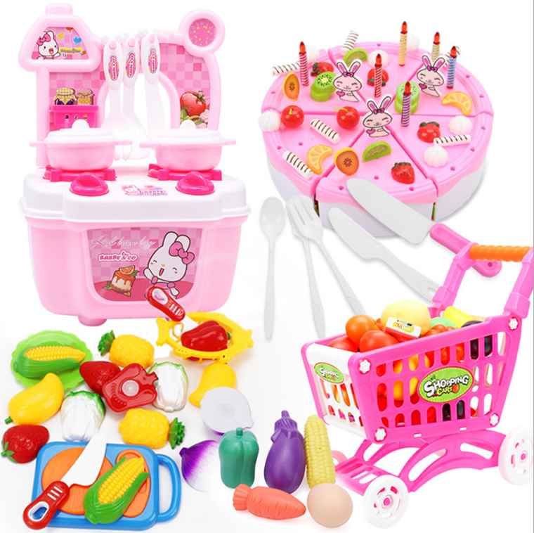 Mini Kitchen Set Cutting Fruit Toy Cooking Wooden Free Sample PE Plastic Wholesale High Quality Children Wholesale Price Unisex