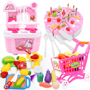 Mini Kitchen Set Cutting Fruit Toy Cooking Wooden Free Sample PE Plastic Wholesale High Quality Children Wholesale Price Unisex