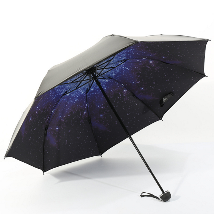 hot sale fashion popular new design Star Umbrella Fold Manual Protection sun Umbrella