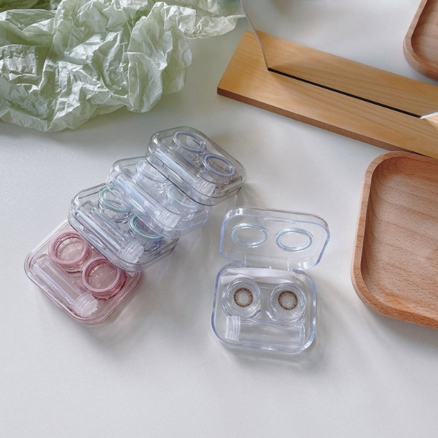 Portable Display Box Travel Kit Mini Transparent Contact Support Eyeglass Accessories Contact Lenses Case Box