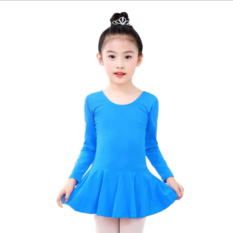 hot sale Girls Comfortable Lesson Dance Costume Short Sleeves Round Neck Dancing Dresses