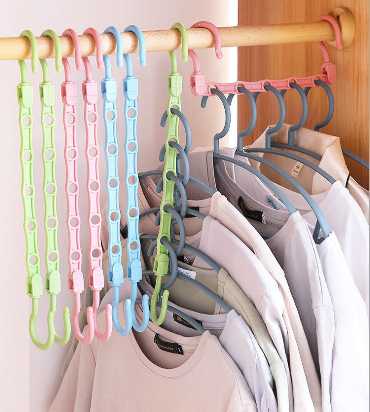 Hot sale hanger household hanger storage artifact hanger plastic wardrobe magic finishing rack