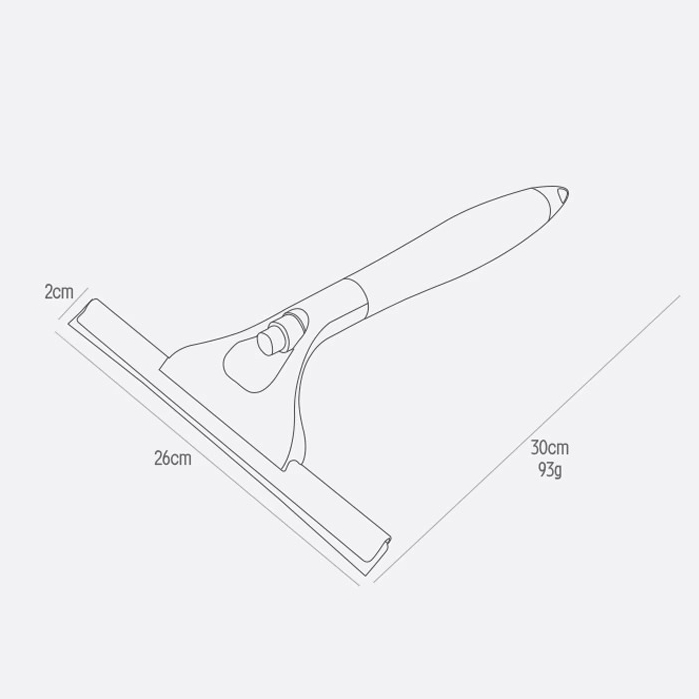 High Quality Equipment Room Glass Brass Rubber Wiper with Scraper Squeegee Professional Reusable Small Cleaning