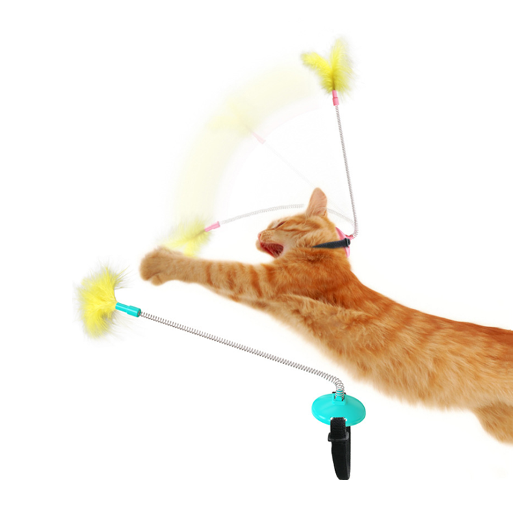 Hot sale Products Factory Hot sale Self-Hey Collar Neck Spring Toy Foot Tap Teasing Cat Stick