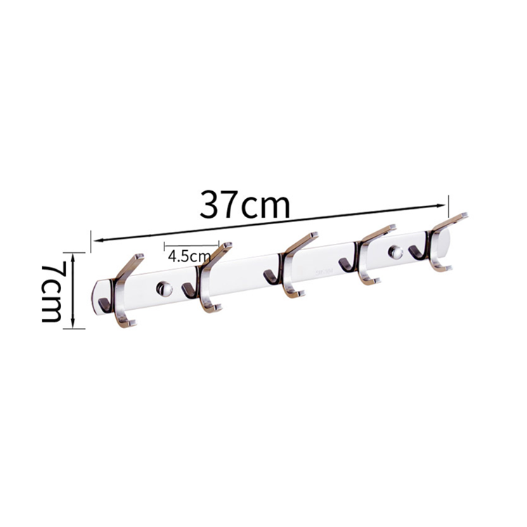 wholesale fashion popular Five Quantity kitchen Bathroom hardware clothes small metal  hook