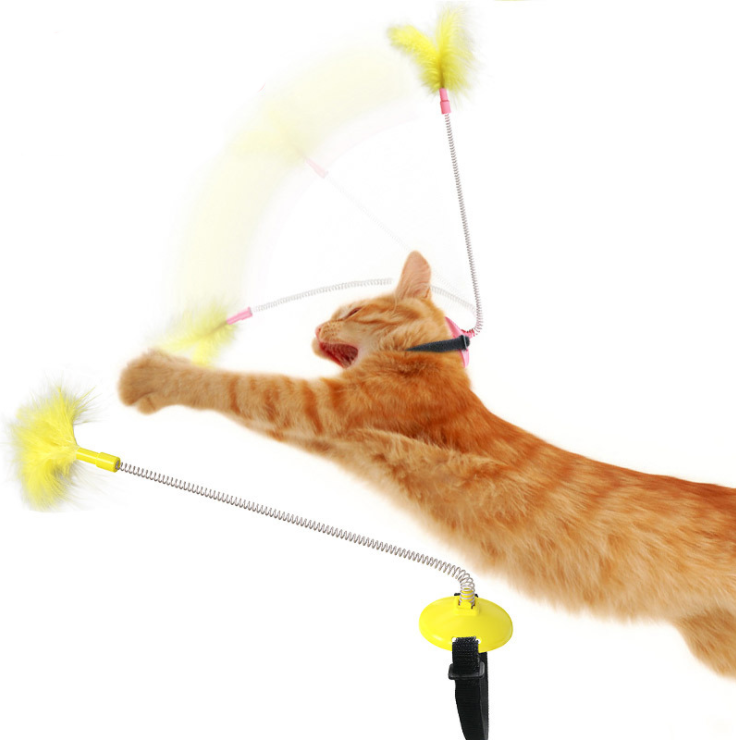 Hot sale Products Factory Hot sale Self-Hey Collar Neck Spring Toy Foot Tap Teasing Cat Stick