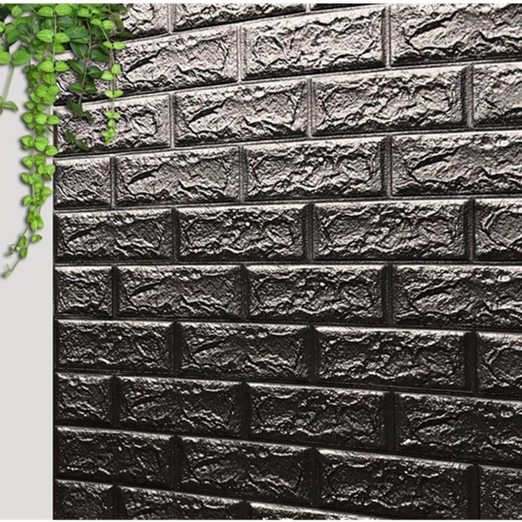 Hot sale Mix color self adhesive Decals panel PE Foam peel and stick tile foam brick stone wall sticker