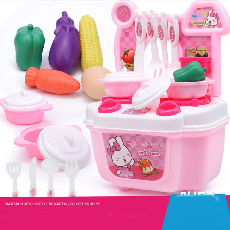 Mini Kitchen Set Cutting Fruit Toy Cooking Wooden Free Sample PE Plastic Wholesale High Quality Children Wholesale Price Unisex