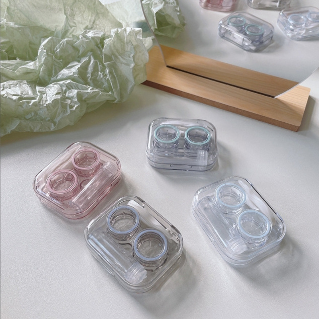 Portable Display Box Travel Kit Mini Transparent Contact Support Eyeglass Accessories Contact Lenses Case Box