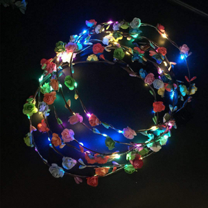 hot sale Manufacture Main product Decorative glow colorful garland led flower