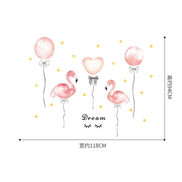 Wall Stickers Pink Hot Air Balloon Wall Decal Sticker for Nursery Kids Living Room