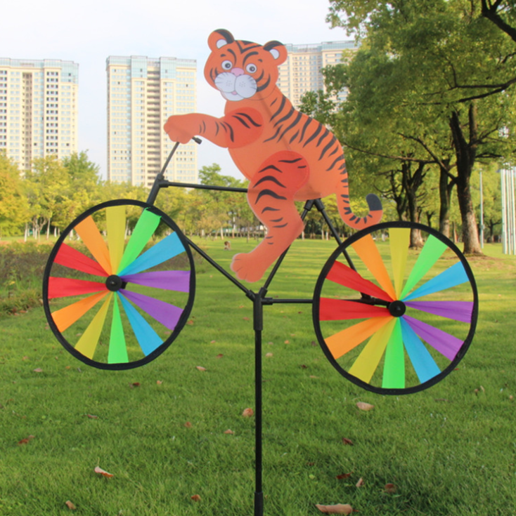 Factory direct sale animal riding three-dimensional cartoon outdoor garden decoration windmill outdoor toy