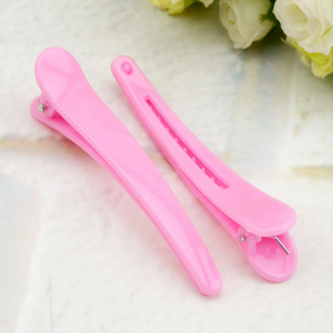 hot sale nice price OEM Design Salon Accessories Long Pink Plastic Duck Bill Hair Clip