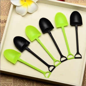 Disposable Plastic Scoop Thickened West Point Dessert Ice Cream Pudding Colorful Shovel Shaped Spoon