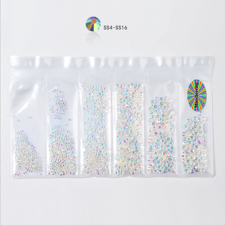 Hot sale Fashion Design Colorful Crystals Glass Flatback Rhinestones Glass Nail Stones