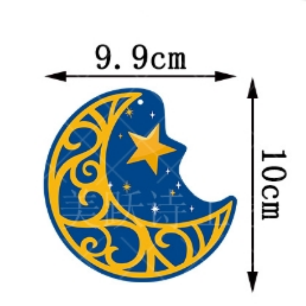 Pendant Ornaments Kareem Crafts Ramadan Styles Wooden Ramadan Wall Decoration Moon Star Hanging for Tree