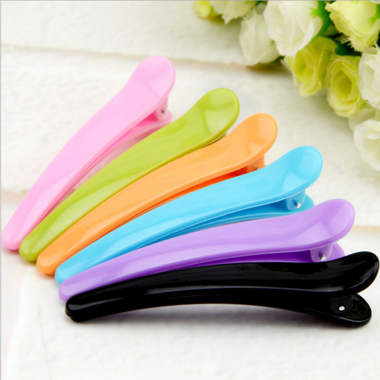 hot sale nice price OEM Design Salon Accessories Long Pink Plastic Duck Bill Hair Clip