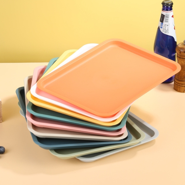 Disposable Plates Tray Plastic Serving Multiple Colors Cheap Wholesale Reusable Plastic Plates For Food