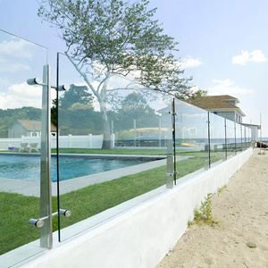 Satin Stainless Steel Outdoor Glass Railing Systems