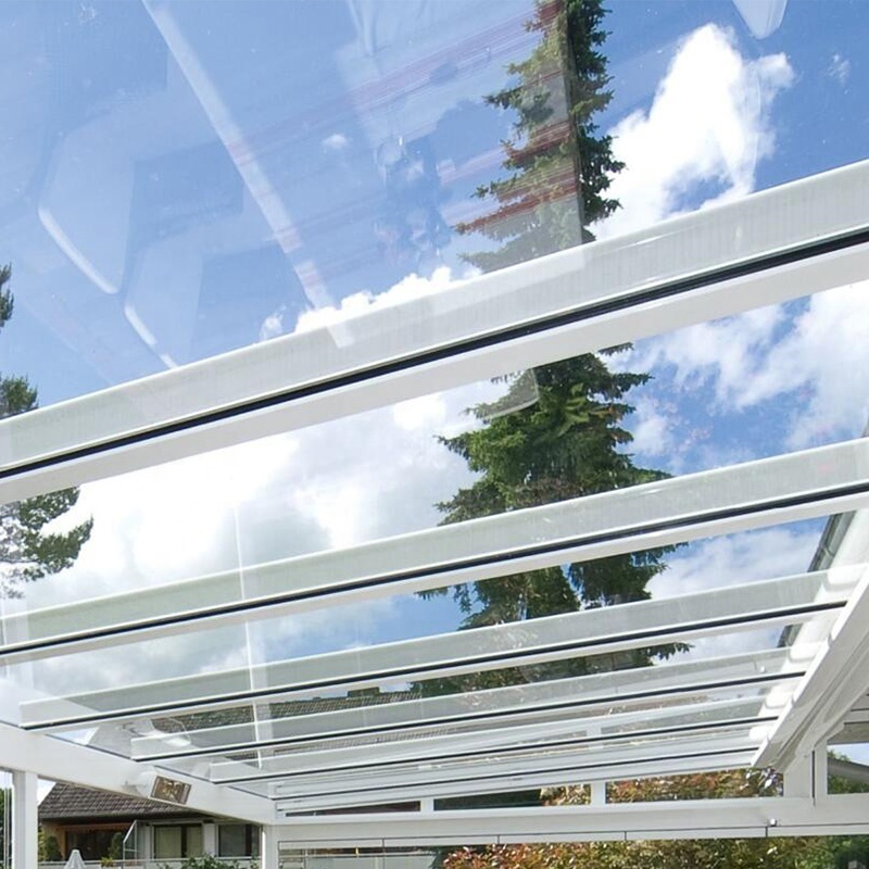 Clear Flat tempered laminated glass roof panels