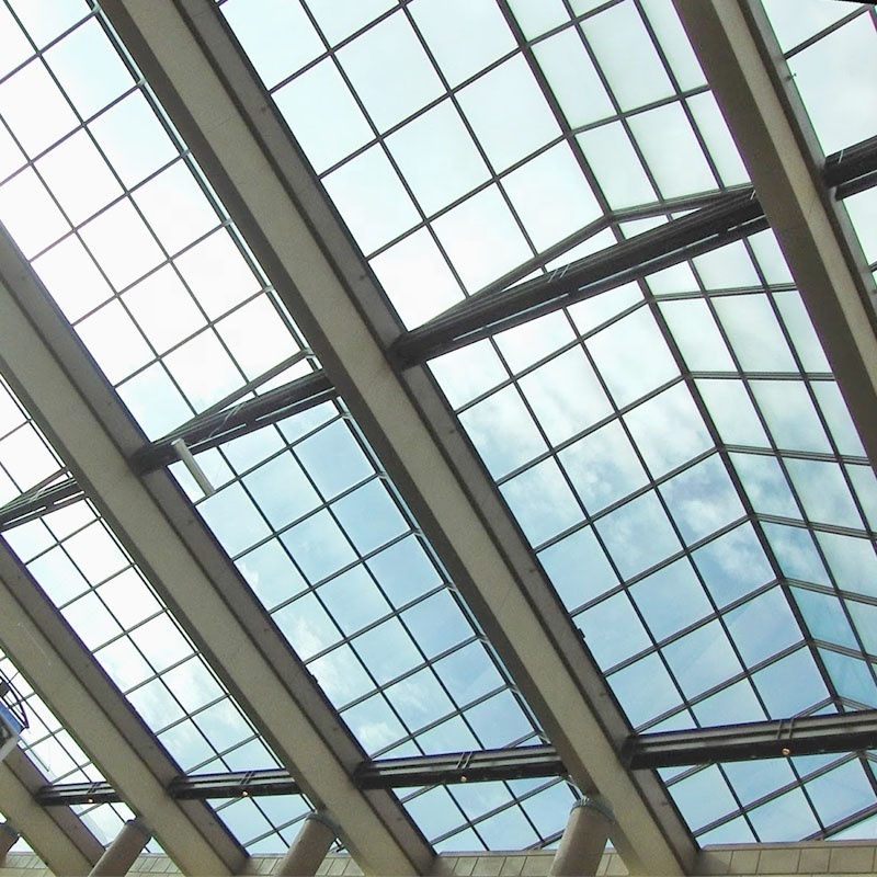 Clear Flat tempered laminated glass roof panels