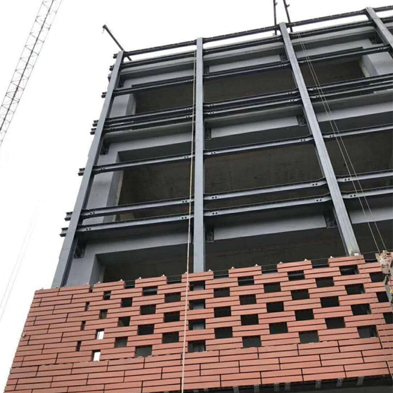 Perforated clay bricks for exterior wall cladding decoration