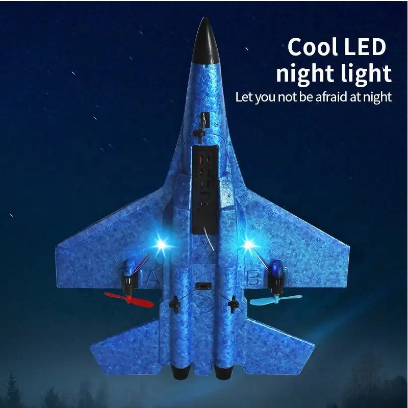 Hot Sell EPP Foam Rc Glider Toys 2.4GHz 2.5CH Rc 6-Axis Gyro Flying Fighter Plane Jet LED Lights