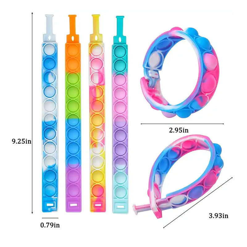 Hot sales Silicone Wristband pop bubble toy Wristbands Bubble popper Bracelet Fidget Sensory Toys