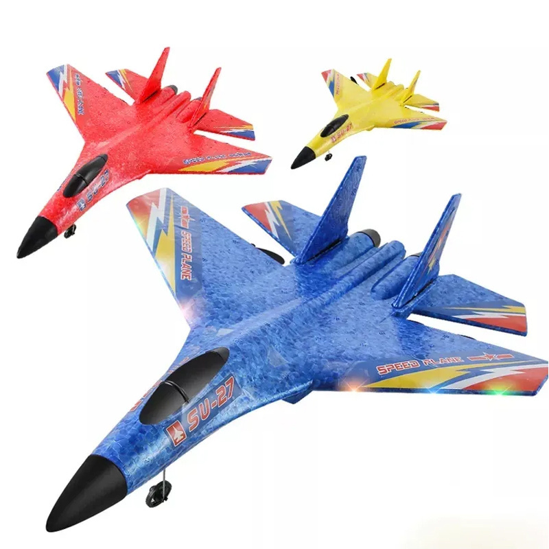 2023 New Best Remote Control Fighter Jet Aero Planes Flying Speed Foam Led Glider Rc Airplane Toys