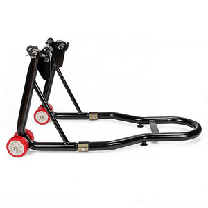 Front wheel change and repair stand stand for motorcycle