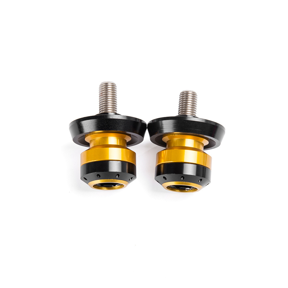 Universal M6/M8/M10 in Gold Big Size with slider Swingarm Spools Sliders Swing Screw Stands Motorcycle Swing Arm Spool