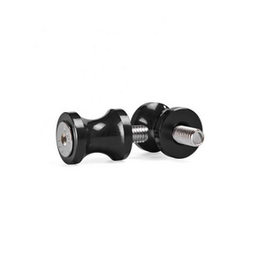 Motorcycle Swing Arm Spool Black M6 M8 M10 In black