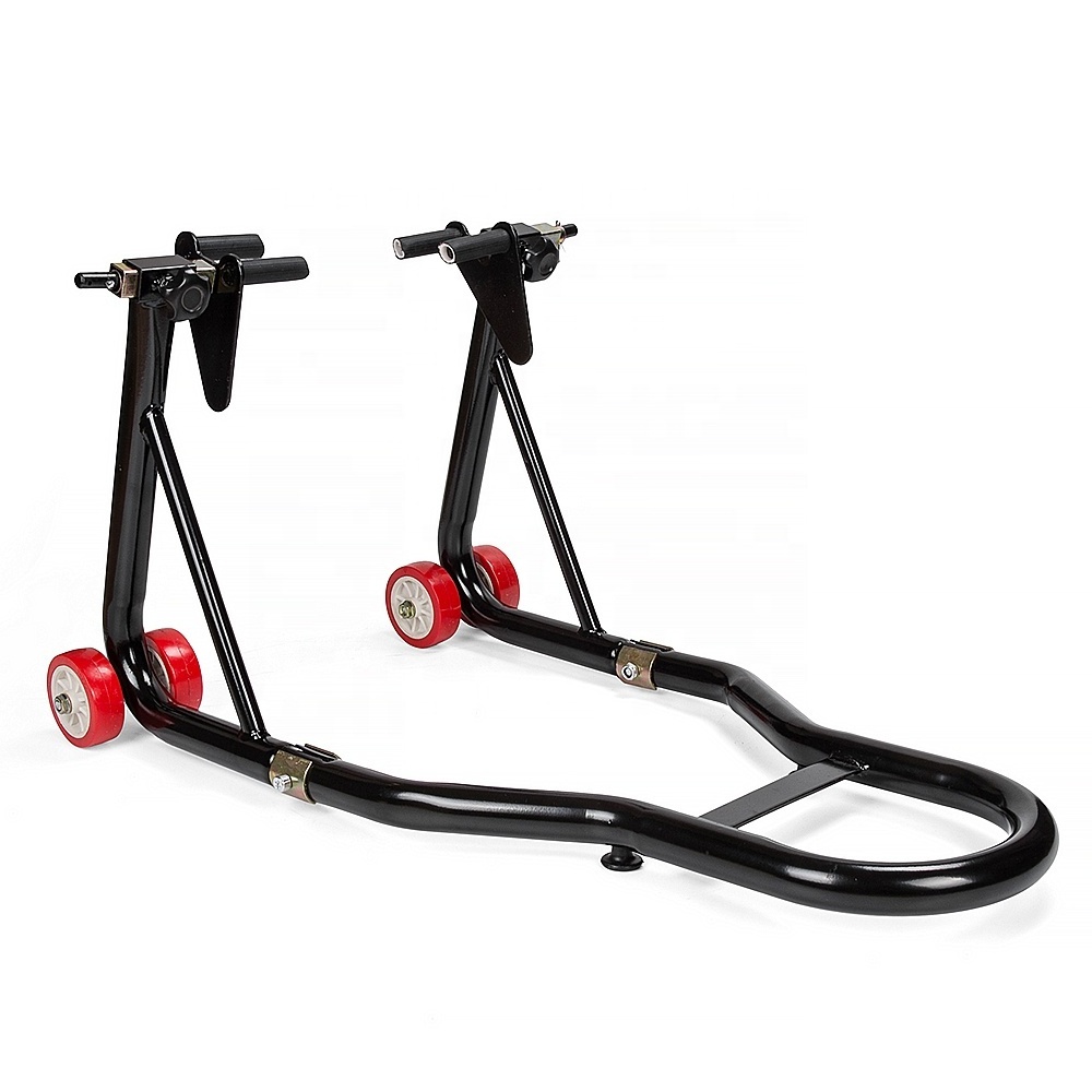 Front wheel change and repair stand stand for motorcycle