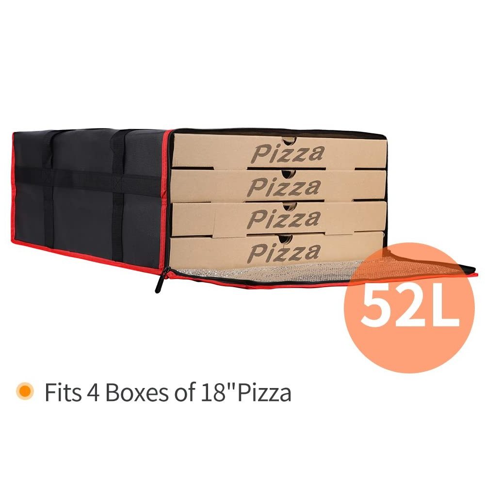 Wholesale Handle Pizza Delivery Bag Reusable Insulated Food Warmer Carrier Thermal Bags for Pizza Hut Bag