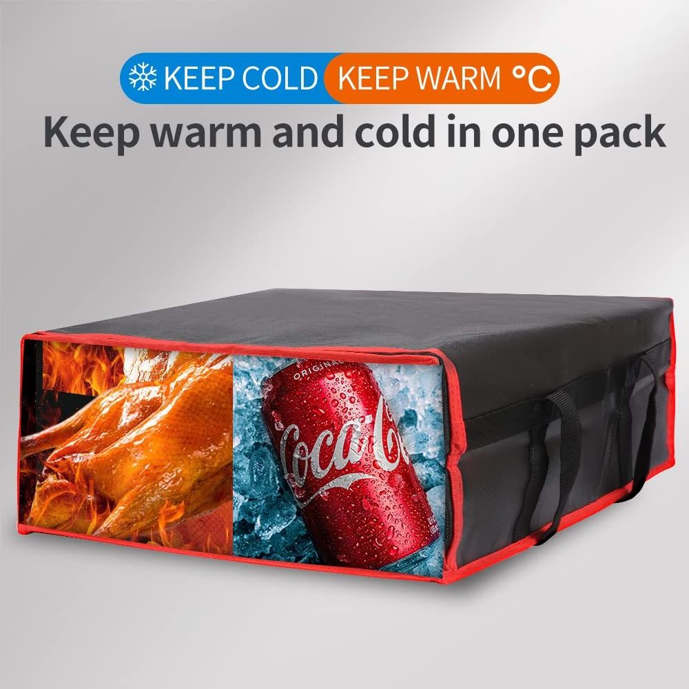 Wholesale Handle Pizza Delivery Bag Reusable Insulated Food Warmer Carrier Thermal Bags for Pizza Hut Bag