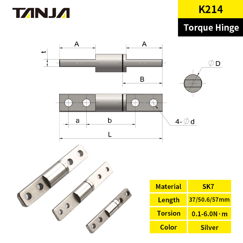 4 Holes Torque Hinge For Monitor Stand SK7 360 Degree Rotate Any Stop Positioning Hinge Reiforce Hardware Furniture Hinge