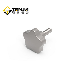 TANJA T55-50-M10*30 Stainless steel  male thread Five Star Knobs industrial star knobs and handles machinery handle knobs