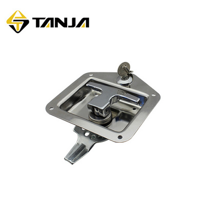 Truck Trailer Toolbox Lock Stainless Steel with Gasket Latch Truck Door Lock  T Recessed Paddle Shape Handle Lock Tool Box Latch