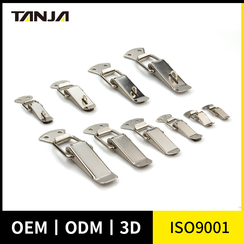 Factory Stainless Steel Spring Loaded Draw Toggle Latch Lock Catch Clamp Clip  Door Toggle Latch Industrial Cabinet Lock Hasp