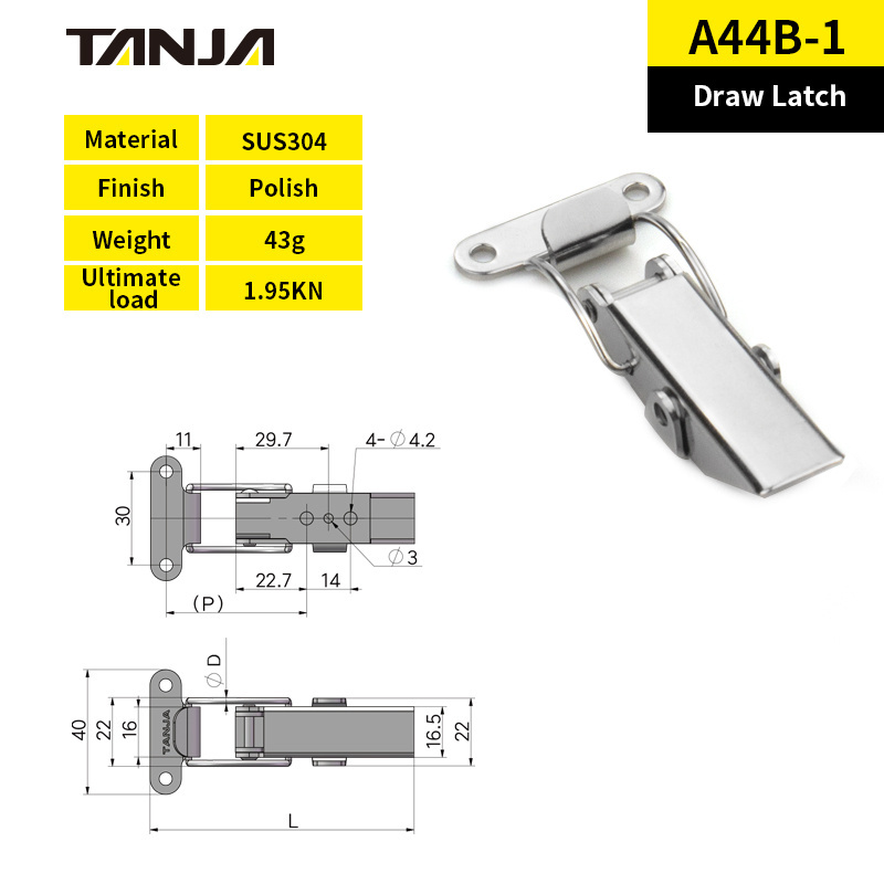 High Quality Industrial Stainless Steel Damping & Safety Toggle Latch Hardware Self Lock Buckle Hasp