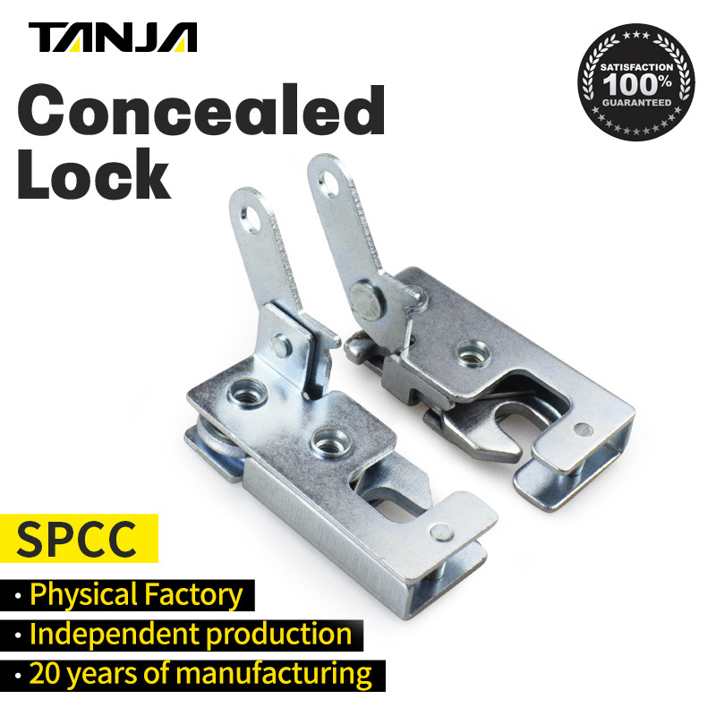 Rotary Latches Wholesale Zinc Plated Silver Impact Closing Lock Door Panel Metal Concealed Latch Slam Lock Latch