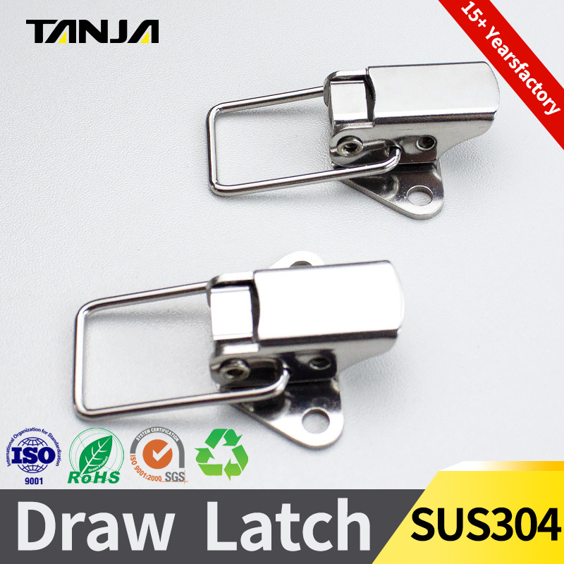 Small Steel Toolbox Toggle Latch Lock Spring Loaded Horizontal Push Pull Hasp Latch Mini Draw Latch Hardware Cabinet Buckle