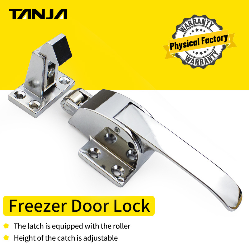 Factory Silver Freezer Refrigerator Oven Cold Storage Freezer Refrigerator Cold Room Door Handle Latch Zinc Alloy Handle Lock