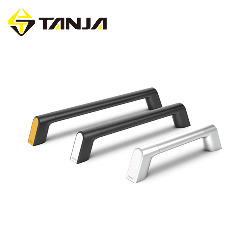 Aluminium Alloy Tubular Handle Furniture Hardware Kitchen Cabinet Cupboard Dresser Wardrobe Drawer Door Black Modern Pull Handle